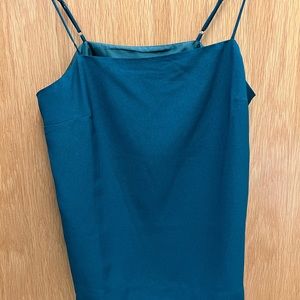 New with tags J.Crew emerald green spaghetti strap shell